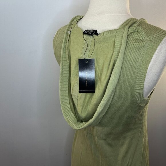 BCBG MAX AZRIA Juniors Moss Green Hooded Sweater - Size XL - NWT $130 - Picture 4 of 5